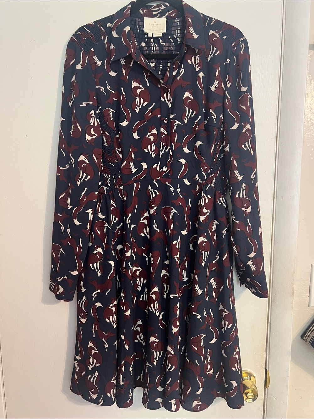 Kate Spade So Foxy Long Sleeve Dress